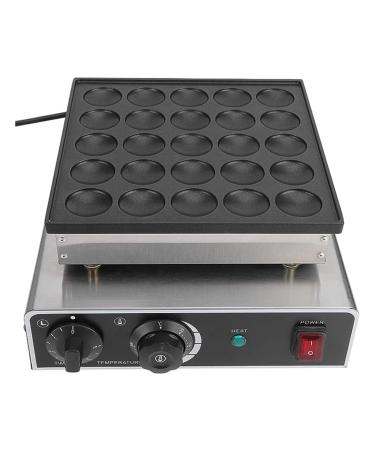 Mini Pancake Maker 25/50 Pieces Non-Stick Pancake Maker 850W Electric Waffle Maker Pancake Maker for Home and Commercial use (Size : 25)