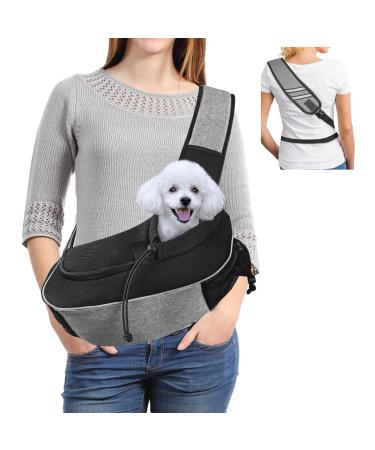 Gloppie dog carrier dog carrier bags cats outdoor travel bag with adjustable shoulder strap and safety hooks for small dogs and cats dog carrier bag for pets within 5kg m gray - Buy Online on GoSupps.com