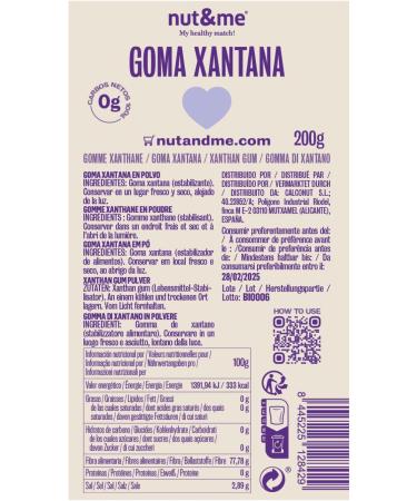 nut&me Xanthan Gum 200g | Food Thickener | Natural Stabilizer | Keto | Gluten Free Lactose Free No Additives | Non-GMO | Lo - Buy Online on GoSupps.com