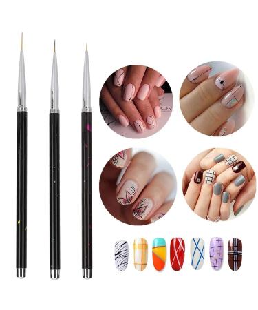 Professional Nail Art Liner Brush Set - 3 Pack for DIY Nail Dotting & Painting | Best for Home Nail Art Creation - Buy Online on GoSupps.com