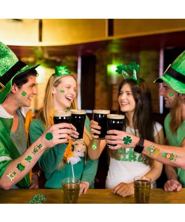 XIYOKA St. Patrick's Day Tattoos - 100+ Pcs, 22 Unique Sheets Shamrock & Clover Temporary Tattoos for Kids Party Favors - Buy Online on GoSupps.com