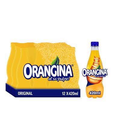 Orangina Sparkling Orange 420ml Pet Bottles Original (12 Bottles)
