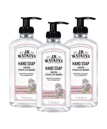 J.R. Watkins Gel Hand Soap With Dispenser Moisturizing Hand Wash All Natural Alcohol-Free Cruelty-Free USA Made Rosewater 11 Fl Oz (Pack of 3) Rose 11 Fl Oz (Pack of 3) - Buy Online on GoSupps.com