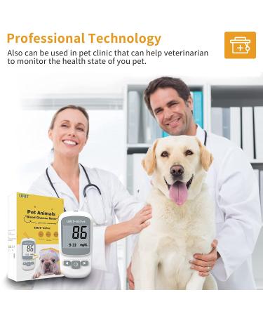 URIT Pet Blood Glucose Meter Kit with 50 Test Strips - Diabetes Monitoring System for Dogs & Cats - Buy Online on GoSupps.com