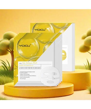Vitamins Collagen Face Mask - Deep Overnight Hydration & Firming | Korean Bio-Collagen 5-Pack for Enhanced Skin Elasticity - Buy Online on GoSupps.com