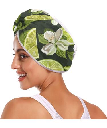 Buy Green Lemon Flowers Hair Towel 2 Pack - Super Absorbent Quick Dry Hair Turbans for Women & Girls - Buy Online on GoSupps.com