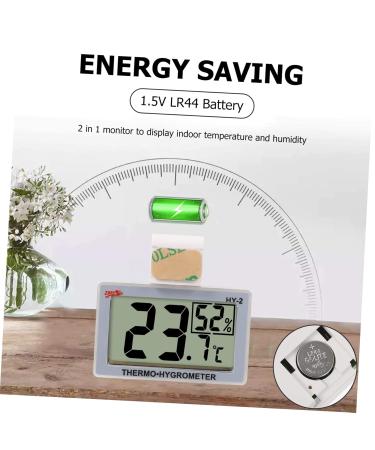MipCase Multifunction Water Thermometer for Terrarium & Aquarium - Accurate Temperature Measurement Hygrometer ABS White 5.5x5x1.5cm - Buy Online on GoSupps.com