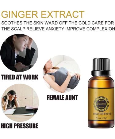 Abdominal Drainage Ginger Oil - Herbal Slimming Massage Oil for Sore Muscles (30 ML) | Essential Relaxation & Relief - Buy Online on GoSupps.com