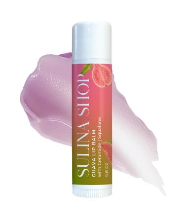 Guava Lip Balm Hydrating for Dry Lips - Natural Lip Moisturizer with Beeswax Squalane & Castor Oil Protects Lip Barrier Lip Care for Chapped Lips Lip Repair - 0.15 Fl oz Guava Small