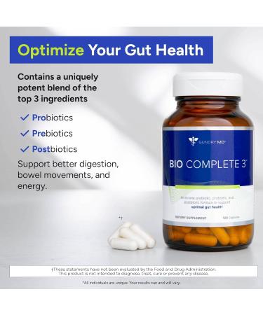 Gundry MD Bio Complete 3 - Prebiotic Probiotic Postbiotic to Support Optimal Gut Health 30 Day Supply (90 Day Supply) - Buy Online on GoSupps.com