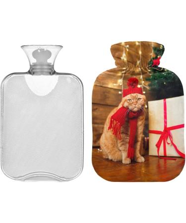Buy Festive Christmas Motif 2L Hot Water Bottle - Soft Fleece Cover for Hot & Cold Therapy | International Shipping Available - Buy Online on GoSupps.com