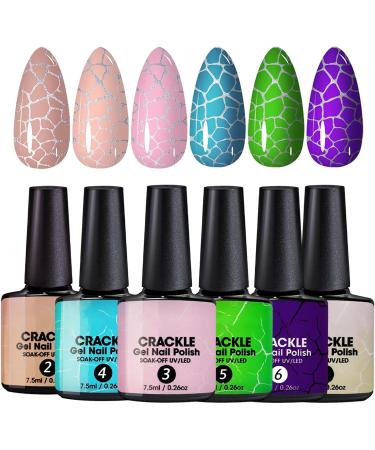 Crackle Gel UV LED Lamp Base and Finish Gel for Cracked Nails Compact Kit for Girlfriend Sister and Women - Buy Online on GoSupps.com