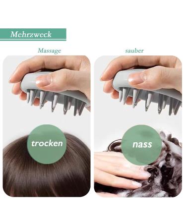 Serker Scalp Massage Brush - Silicone Shampoo Brush for Hair Growth Dandruff Reduction & Head Massage (Gray) - Best for Wet & Dry Use - Buy Online on GoSupps.com