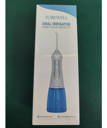 TUREWELL FC1592 Water Flosser - Cordless 300ML Portable Oral Irrigator, IPX7 Waterproof, 3 Modes, 4 Jet Tips - White - Buy Online on GoSupps.com
