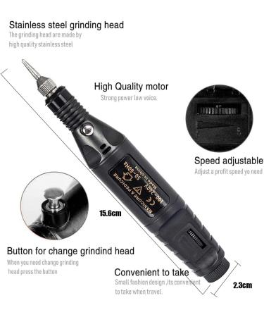 LiuAn Electric Nail Drill Kit - Adjustable Speed Portable Manicure Pedicure Tool with 6 Bits for Acrylic and Gel Nails - Buy Online on GoSupps.com