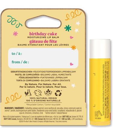  Burt's Bees Burt's Bees Birthday Cake Scented Lip Balm moisturizing lip care with beeswax and vitamin E 100% natural origin 4.25 g - Buy Online on GoSupps.com