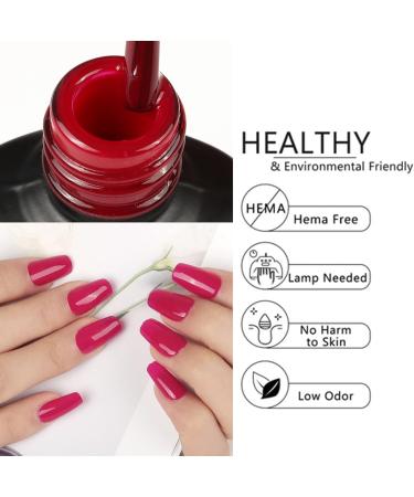 Holographic Nail Polish 12ml Cherry Red Nail Polish Quick-Drying and Durable Gel Nail Polish no Need to Cure Gel Nail Polish Non-Toxic Nail Polish is Suitable for Female Nail Gifts - Buy Online on GoSupps.com