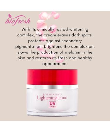 Biofresh cosmetics Rose of Bulgaria Whitening Face Cream with UV Filter Rose Water Face Care for Women Whitening Cream Skin Care 50 ml - Buy Online on GoSupps.com
