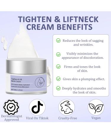 Tighten and Lift Neck Cream Neck Firming Cream-go Pure Tighten and Lift Neck Cream Neck Tightening Cream Anti Aging Smoothes Wrinkles Skin Tightening and Repair Decolletage Cream 50ml (2pc) - Buy Online on GoSupps.com
