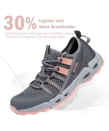 MAINCH Women's Hiking Water Shoes - Quick Dry Sport Sneakers (Size 7, Pink) - Buy Online on GoSupps.com
