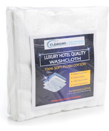 Simpli-Magic 12x12 White Cotton Towels - 24 Pack - Buy Online on GoSupps.com