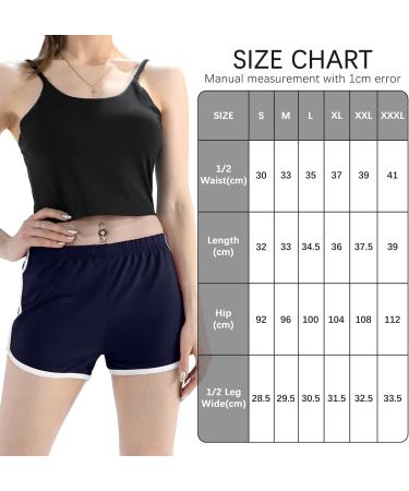 URATOT 5 Pack Women's Cotton Yoga Shorts - Large Black Navy Blue Gray Pink - Buy Online on GoSupps.com