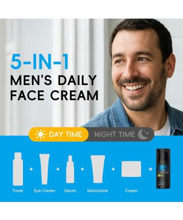 Easilydays Mens Face Moisturizer Cream, 4D Hyaluronic Acid Multi-Level Hydration Facial Moisturizing Cream, Wrinkle for Men with Osmundea Seaweed, Centella Asiatica, Fast Absorbing, Non-Greasy - Buy Online on GoSupps.com