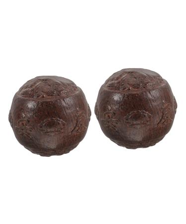 Tovinanna 1 pair of wooden massage hand relaxation balls portable wallpaper training ball sports ball baoding ceramic tiles massage ball small ball portable massage balls toy