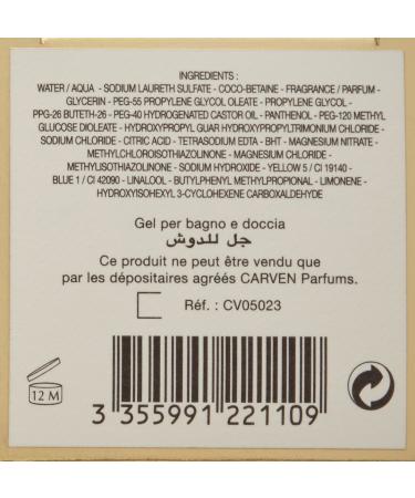 Carven L'eau De Toilette Light Bath & Shower Gel 6.66 Fl Oz - Buy Online on GoSupps.com