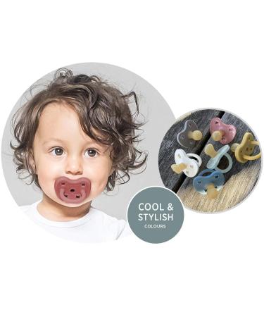 Hevea Colored Natural Rubber Pacifier | BPA-Free Eco-Friendly & Plastic-Free | 3-36 Months | Winter Sky - Buy Online on GoSupps.com