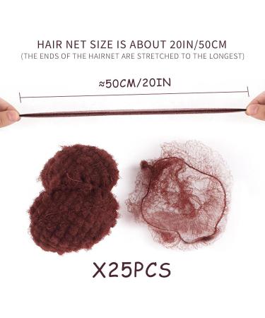 25 Brown Hair Nets Invisible Hair Nets Stretch Hair Nets 50cm - Buy Online on GoSupps.com