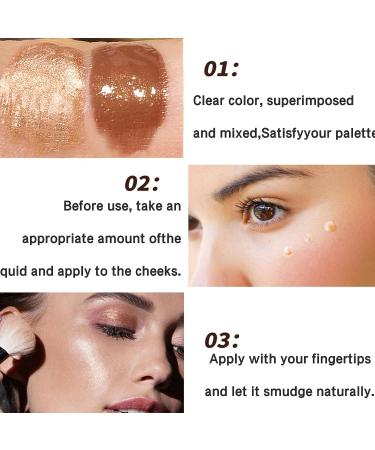 CkFyahp 2-in-1 Liquid Highlighter Makeup Wand - Rose Gold Illuminator for Face & Body - Buy Online on GoSupps.com