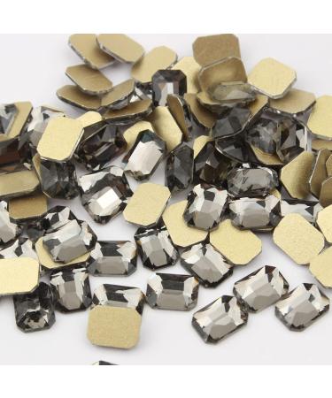 100pcs Nail Art Rhine 6X8mm Re-Octagonal Flatback Crystal s DIY Decorations Manicure Diamond for Nail - Buy Online on GoSupps.com