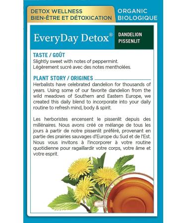 Traditional Medicinals - Organic Everyday Detox Dandelion Herbal Tea (Pack of 6) - 96 Tea Bags Total EveryDay Detox Dandelion 16 count (Pack of 6) - Buy Online on GoSupps.com