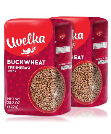 Uvelka Buckwheat Groats 800 Gram, Pack of 2 Uvelka Buckwheat Groats 800 Gram 1.76 Pound (Pack of 2)