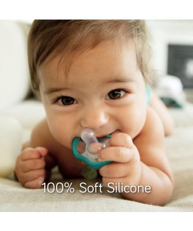 Nanobebe Active Baby Pacifier 4-36 Months | Jaw-Friendly Lightweight Ventilated | 100% Silicone & BPA-Free | Perfect Baby Gift | 4 Pack in Black & Gray - Buy Online on GoSupps.com