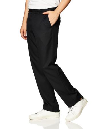 PGA TOUR Men's Flat Front Golf Pant with Expandable Waistband - 34W x 30L Caviar - Waist Size 30-44 Big & Tall - Buy Online on GoSupps.com