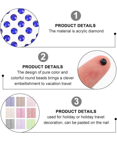 LALAFINA 9 Sheets Nail Art Stickers Hair Jewels Face Jewels Eye Gems Rhinestones for Makeup Nail Stickers Glitter Stickers Rhinestones for Nails Face Rhinestones Japanese Hair Accessories 9x8x0.1cm Assorted Color - Buy Online on GoSupps.com