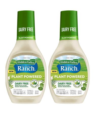 Gluten Free Salad Dressing, Hidden Valley Ranch Dairy Free Plant Powered Made with Plant Based Ingredients, Bring the Taste of Original Ranch from the Valley to Your Table for 2 Bottles of 12 Fl Oz