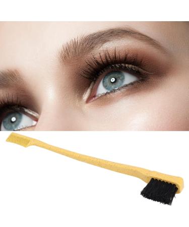 Qukaim Lash Comb Eyebrow Brush Double Head Wheat Makeup Beauty Tool Yellow Eyelash Comb - Buy Online on GoSupps.com