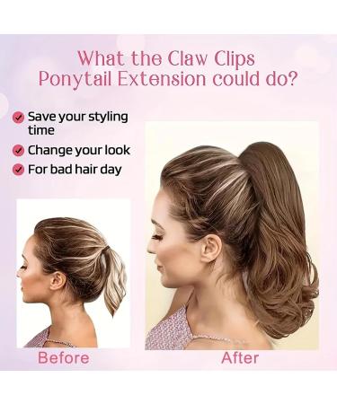 Traziewell Ombre Hair Extensions Claw on Ponytail Clip in Hair Extension Synthetic Hair Piece Pony Tail Curly Light Ash Blonde and Bleach Blonde 0919 FH000919 L - Buy Online on GoSupps.com