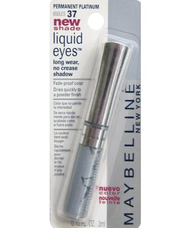 MAYBELLINE Liquid Eyes Long wear No Crease Shadow 37 Permanent Platinum 0.10 Fl Oz