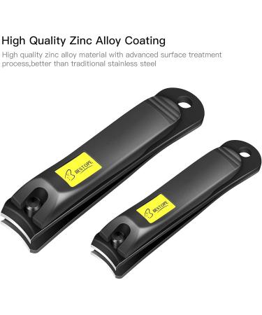 Stainless Steel Nail Clippers Set for Men & Women - 2PCs Sturdy Fingernails & Toenails Cutter Kit - 2 Count - Buy Online on GoSupps.com