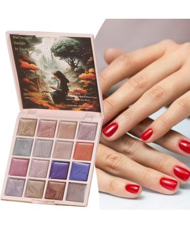 Solid gel nail polish | 16 solid magnetic gel colors for decoration | Magnetic glitter cat design for women summer and Valentine's Day - Buy Online on GoSupps.com