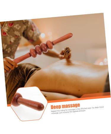 Minkissy Four-Wheel Wooden Massager - Handheld Roller for Body Relaxation & Fitness | Rosewood Massage Device for Legs & Lower Back - Buy Online on GoSupps.com