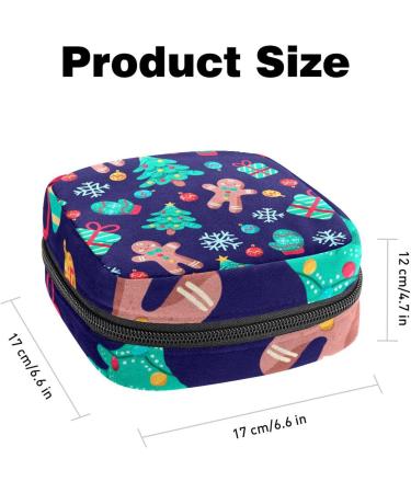 Anna Cowper Cute Trees Christmas Pattern Sanitary Napkin Storage Bag - Multi-colored Menstrual Cup Pouch for Women & Girls - Buy Online on GoSupps.com