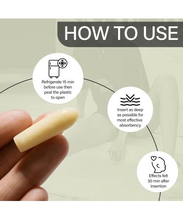 All-Natural Moisturizing Vaginal Suppositories | Rapid Relief for Dryness | Squalene Vitamin E & Coconut Oil | 8 Count - Buy Online on GoSupps.com