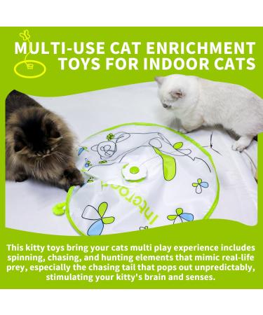 All For Paws 2 in 1 Automatic Cat Toys - Hide & Seek Flutter Bug Spinner for Indoor Cats - Buy Online on GoSupps.com