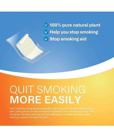 Aroamas Nicotine Patch 21mg - 24 Hour Transdermal System to Quit Smoking | Stop Smoking Aid That Works - Buy Online on GoSupps.com