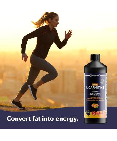 Maxion L-Carnitine 1500mg with Vitamin B5 to Aid in Muscle Recovery After Exercise Orange Flavour 450 mL (1) - Buy Online on GoSupps.com